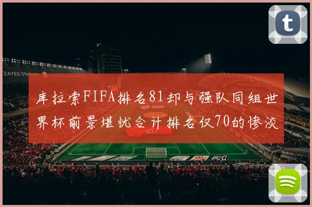 库拉索FIFA排名81却与强队同组世界杯前景堪忧合计排名仅70的惨淡现实
